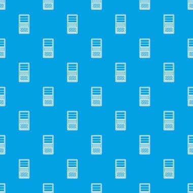 Siyah bilgisayar sistem birimi desen kesintisiz mavi