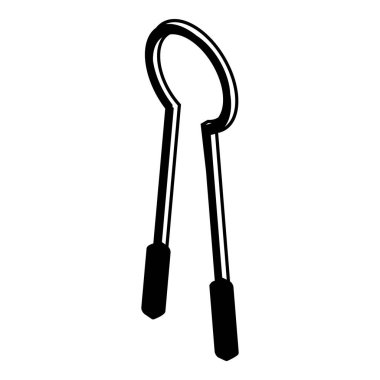 Sıkma akarları simgesi, basit siyah stil