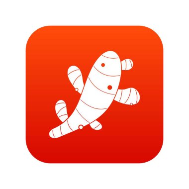 Zencefil simgesi dijital kırmızı