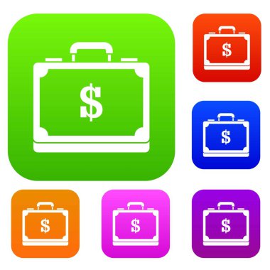 Para dolu çanta koleksiyonu ayarla