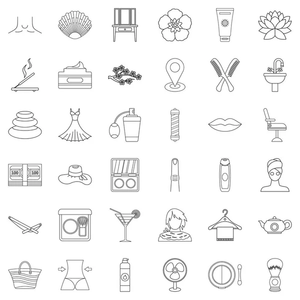 Parfüm Icons set, anahat stili