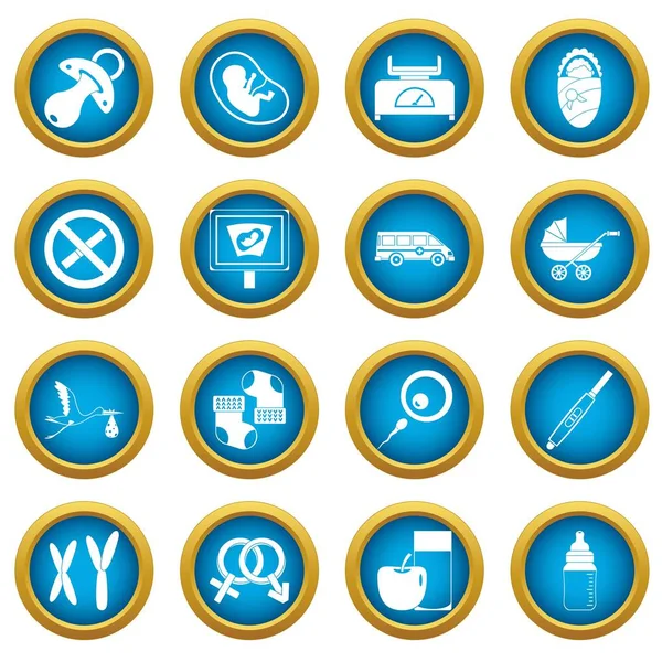 Gebelik simgeleri mavi daire kümesi simgeleri