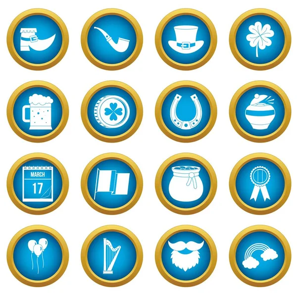 Aziz Patrick simgeleri mavi daire seti