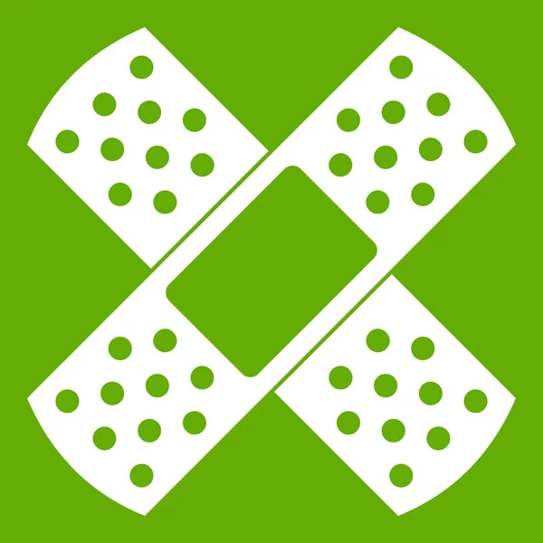 Plåstret ikonen grön — Stock vektor