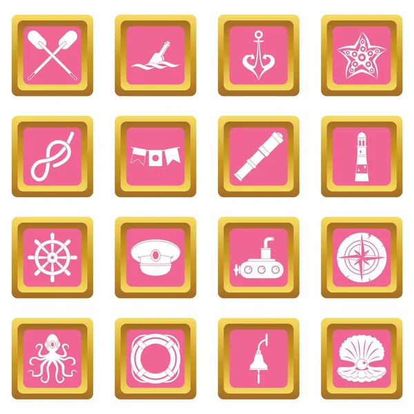 Deniz simgeler pembe