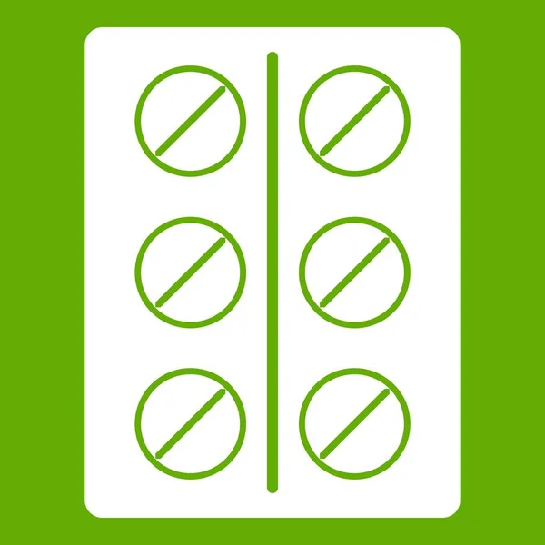 Pillen-Symbol grün — Stockvektor