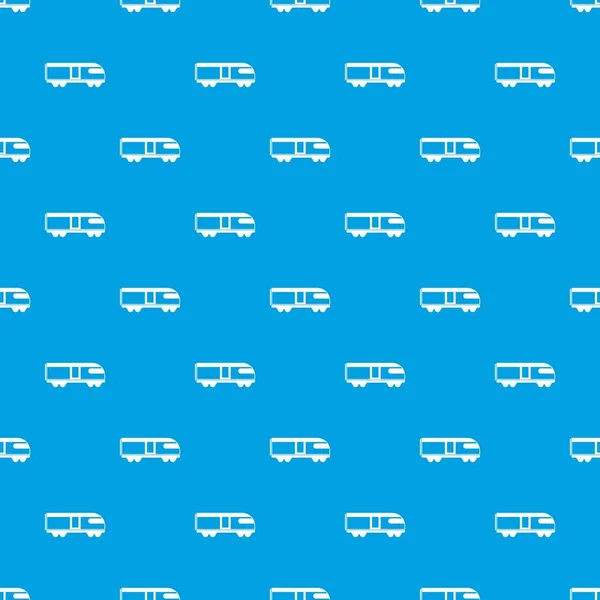 Swiss mountain train pattern seamless blue — Stock Vector