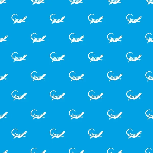 Візерунок ящірки безшовний синій — стоковий вектор