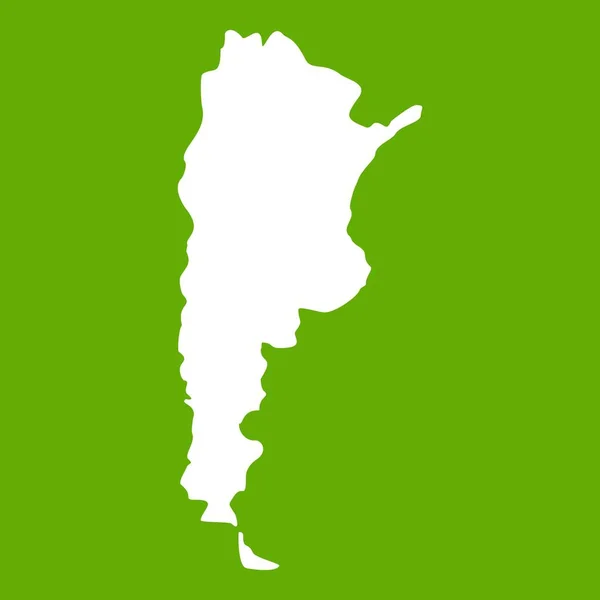 Map of Argentina icon green — Stock Vector