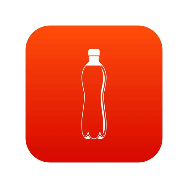 Icono botella agua digital rojo — Archivo Imágenes Vectoriales