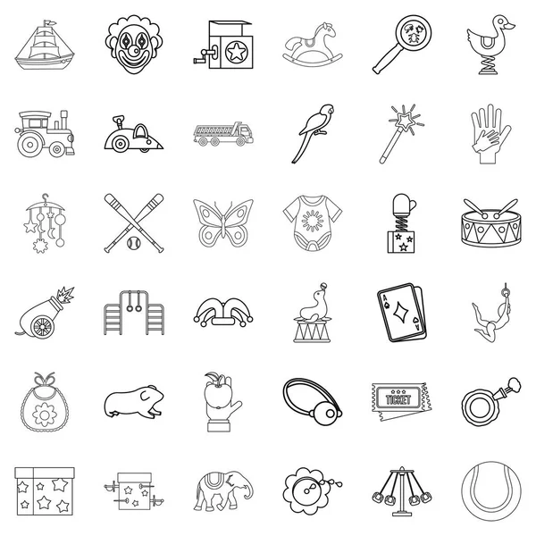 Eğlenceli Icons set, anahat stili