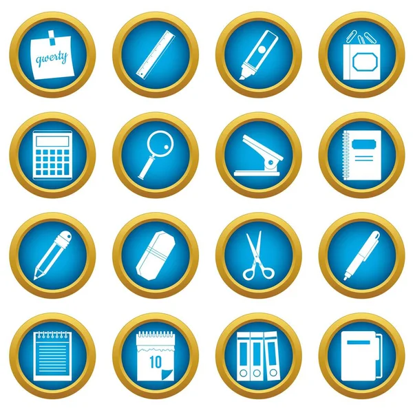 İleti örneği simgeleri mavi daire kümesi simgeleri