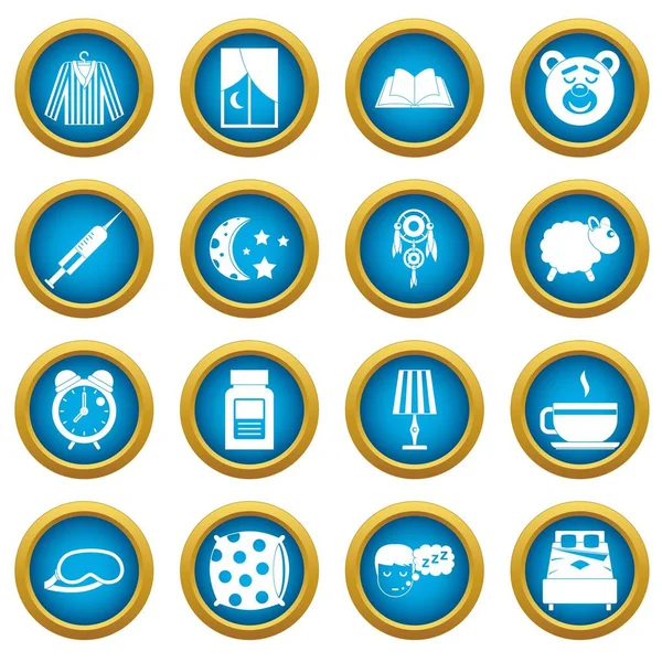 Simgeleri mavi daire kümesi uyku