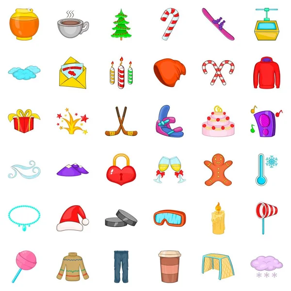 Dekorasyon Icons set, karikatür tarzı