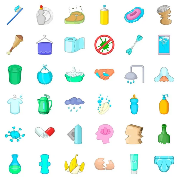 Hijyen Icons set, karikatür tarzı