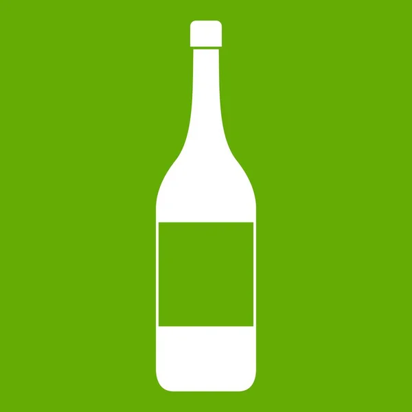 Wine bottle icon green — Stock Vector