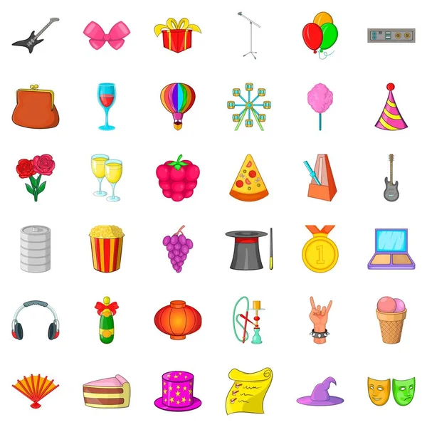 İçki Icons set, karikatür tarzı