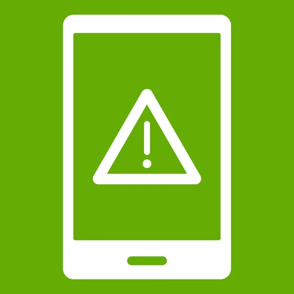 Niet werken telefoonpictogram groen — Stockvector