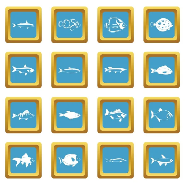 Balık simgeler gök mavisi