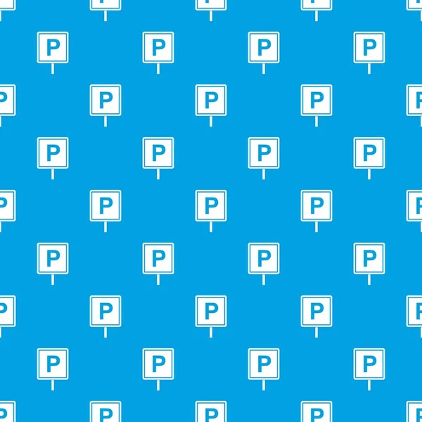 Modèle de panneau de stationnement sans couture bleu — Image vectorielle