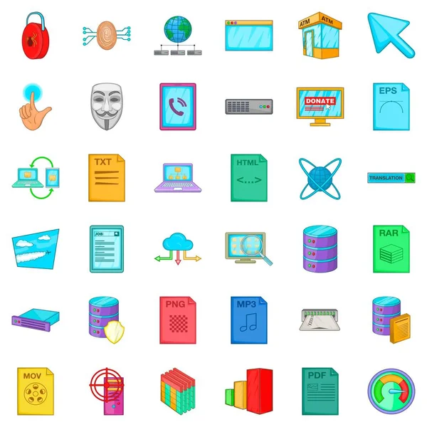 Yönlendirici Icons set, karikatür tarzı