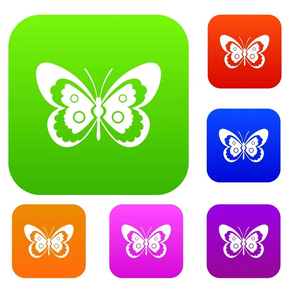Collezione Butterfly set — Vettoriale Stock