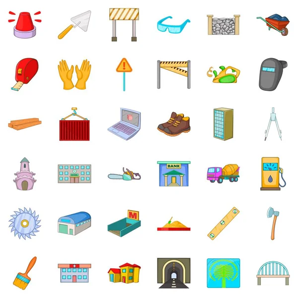 El arabası Icons set, karikatür tarzı