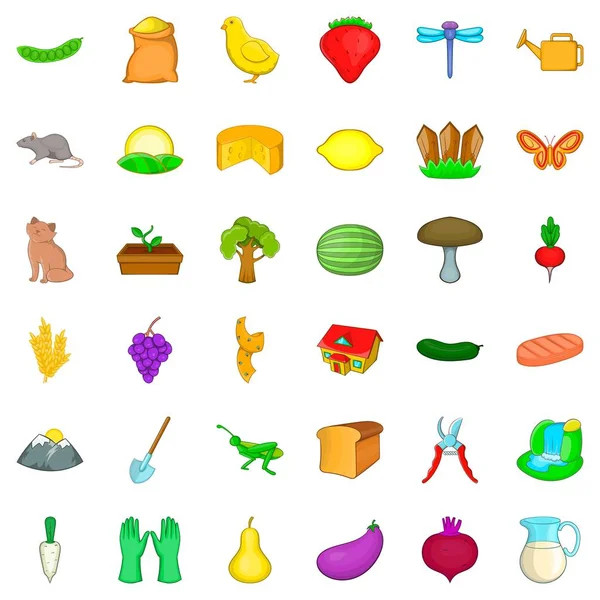 Yerleşim Icons set, karikatür tarzı