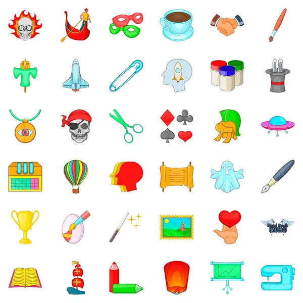 Şişe Icons set resim, karikatür tarzı