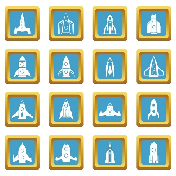 Roket simgeler gök mavisi