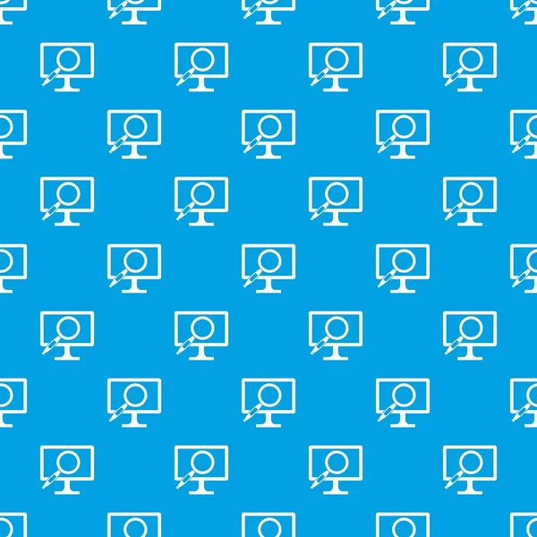 Bilgisayar monitörü Büyüteç desen kesintisiz mavi