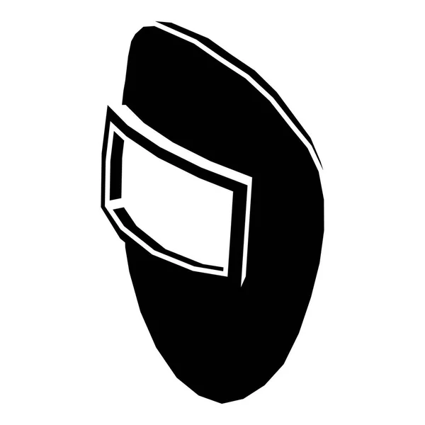 Kaynak maskesi simgesi, basit siyah stil — Stok Vektör