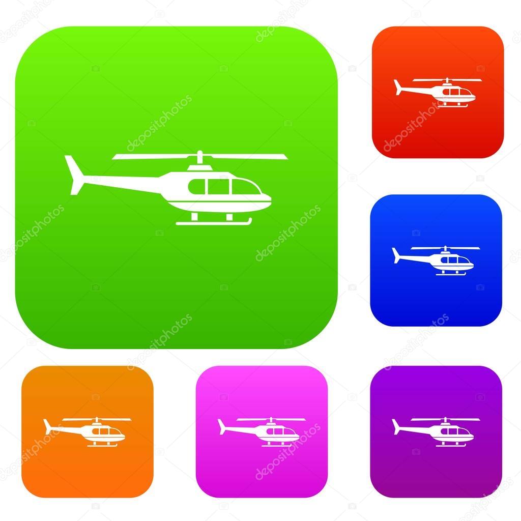Military helicopter set collection