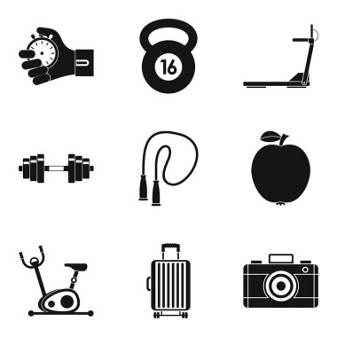 Rapor Icons set, basit tarzı