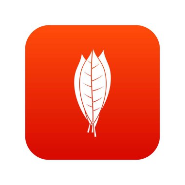 Mutfak defne yaprağı simgesi dijital kırmızı