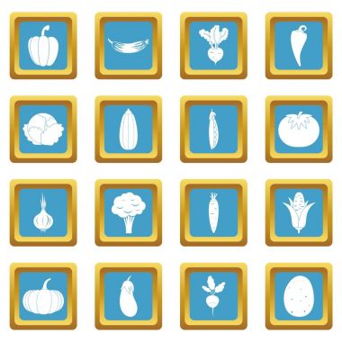 Sebze simgeler gök mavisi