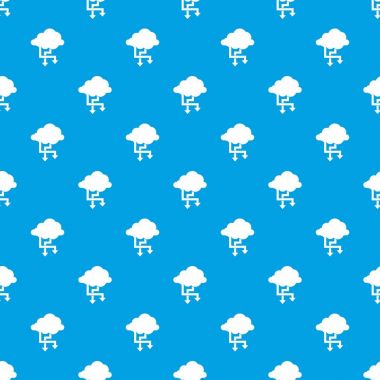 Kesintisiz mavi bulut ve okları desen