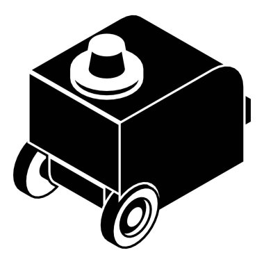 Kaynak makinesi simgesini, basit siyah stil