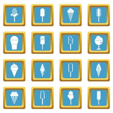 Dondurma simgeler gök mavisi