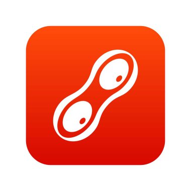 Fıstık kabukları simgesi dijital kırmızı