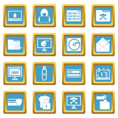 Suç faaliyeti simgeler gök mavisi