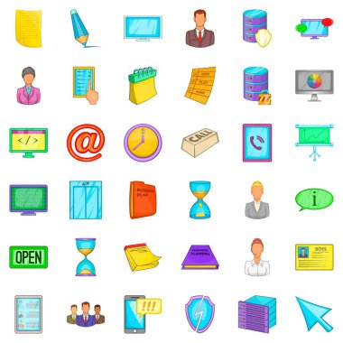 Bakanlığı Icons set, karikatür tarzı