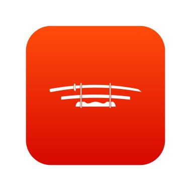 Katana, Japon kılıç simgesi dijital kırmızı