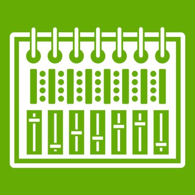 Müzik ekolayzer konsol simgesi yeşil