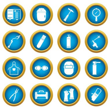 Simgeleri mavi daire küme kaynak