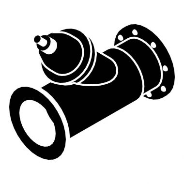 Musluk boru simgesi, basit siyah stil