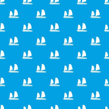 Vietnamca önemsiz tekne desen kesintisiz mavi