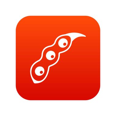 Olgun soya simgesi dijital kırmızı