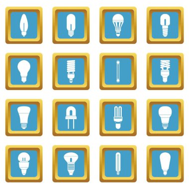 Ampul simgeler gök mavisi