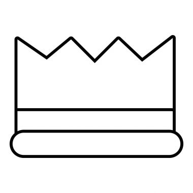 Gümüş crown simgesi, anahat çizgi stili